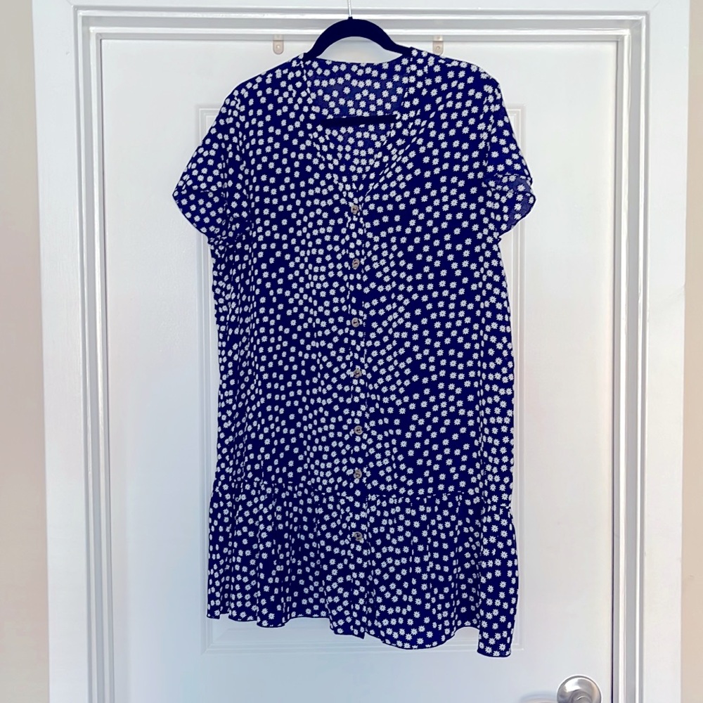 Amazon Navy + Daisy Mini Dress